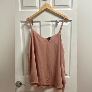 torrid Rose Blush Satin Camisole with Adjustable Straps